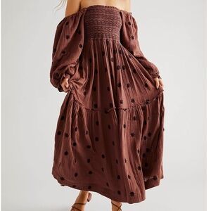 Free People Dahlia Embroidered Maxi Dress